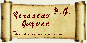 Miroslav Gužvić vizit kartica